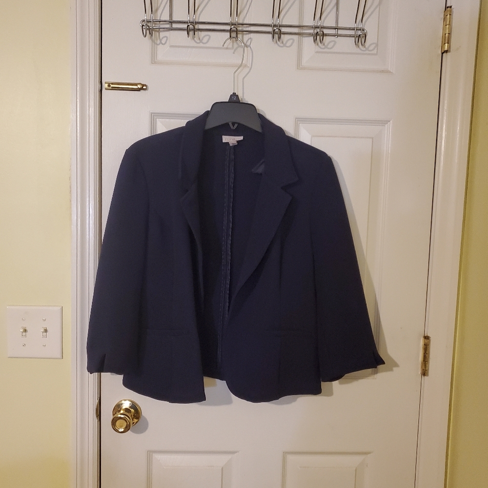 Navy blue suit jacket